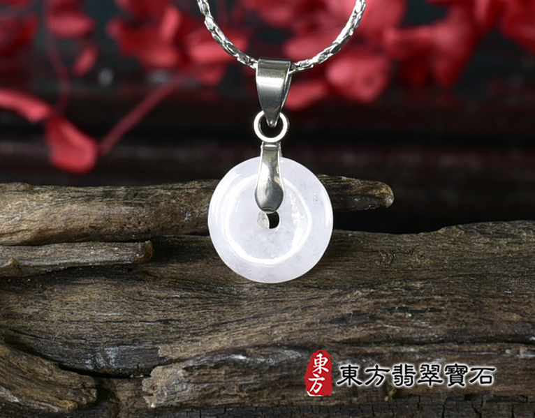 翡翠平安扣項鍊玉珮(平安富貴:平安扣牌A貨翡翠平安扣玉珮、緬甸玉平安扣玉墜)。淺紫色糯種平安扣,PN834。客製化訂做各種翡翠平安扣吊墜玉珮項鍊。★附A貨翡翠雙證書 4.jpg