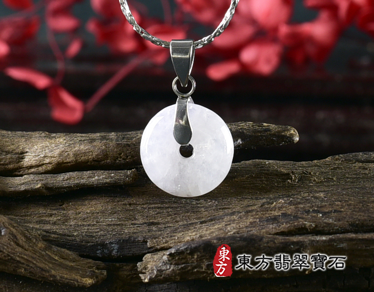 翡翠平安扣項鍊玉珮(平安富貴:平安扣牌A貨翡翠平安扣玉珮、緬甸玉平安扣玉墜)。淺紫色糯種平安扣,PN836。客製化訂做各種翡翠平安扣吊墜玉珮項鍊。★附A貨翡翠雙證書 1.jpg