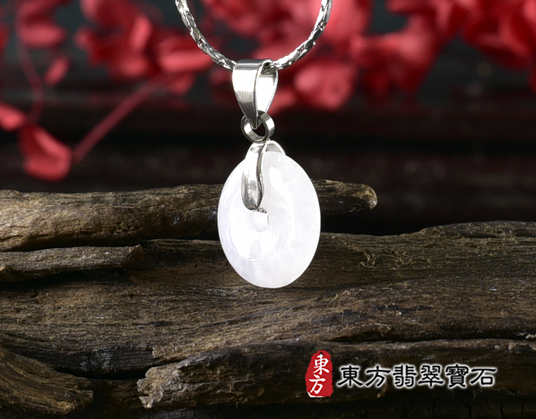 翡翠平安扣項鍊玉珮(平安富貴:平安扣牌A貨翡翠平安扣玉珮、緬甸玉平安扣玉墜)。淺紫色糯種平安扣,PN836。客製化訂做各種翡翠平安扣吊墜玉珮項鍊。★附A貨翡翠雙證書 5.jpg