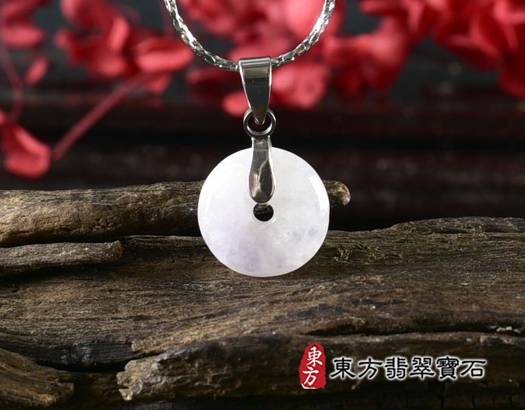 翡翠平安扣項鍊玉珮(平安富貴:平安扣牌A貨翡翠平安扣玉珮、緬甸玉平安扣玉墜)。淺紫色糯種平安扣,PN836。客製化訂做各種翡翠平安扣吊墜玉珮項鍊。★附A貨翡翠雙證書 6.jpg