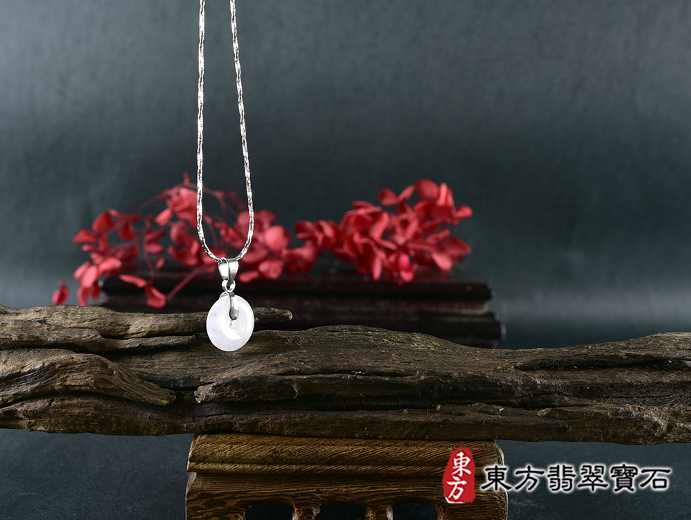 翡翠平安扣項鍊玉珮(平安富貴:平安扣牌A貨翡翠平安扣玉珮、緬甸玉平安扣玉墜)。淺紫色糯種平安扣,PN836。客製化訂做各種翡翠平安扣吊墜玉珮項鍊。★附A貨翡翠雙證書 11.jpg