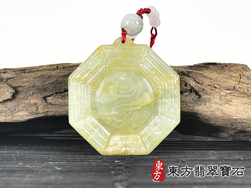 翡翠八卦項鍊玉珮(精工八卦太極,先天八卦:八卦牌A貨翡翠八卦玉珮、緬甸玉八卦玉墜)。八卦,ED399。客製化訂做各種翡翠八卦吊墜玉珮項鍊。★附A貨翡翠雙證書 3.jpg