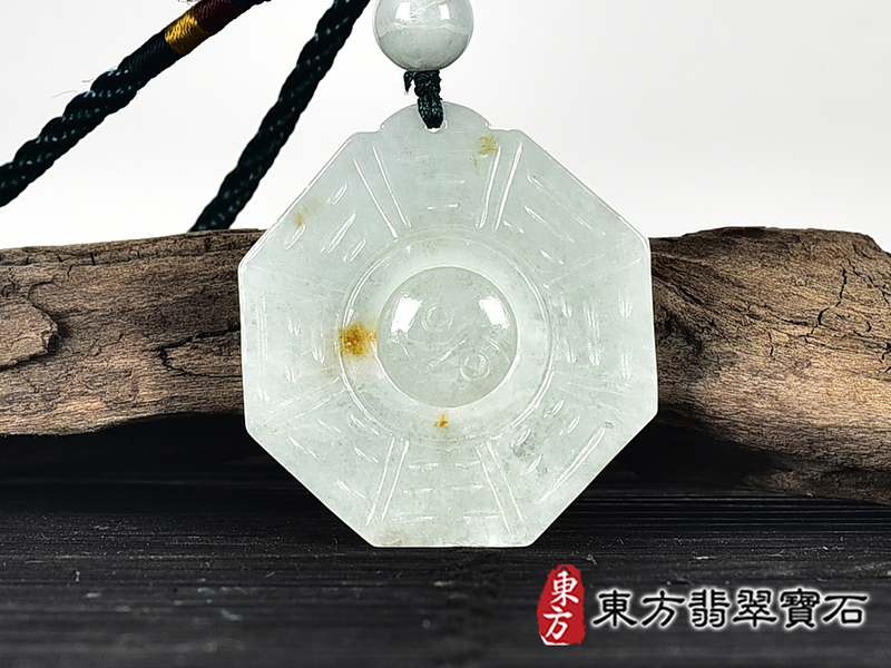 翡翠八卦項鍊玉珮(精工八卦太極,先天八卦:八卦牌A貨翡翠八卦玉珮、緬甸玉八卦玉墜)。八卦,ED406。客製化訂做各種翡翠八卦吊墜玉珮項鍊。★附A貨翡翠雙證書 2.jpg