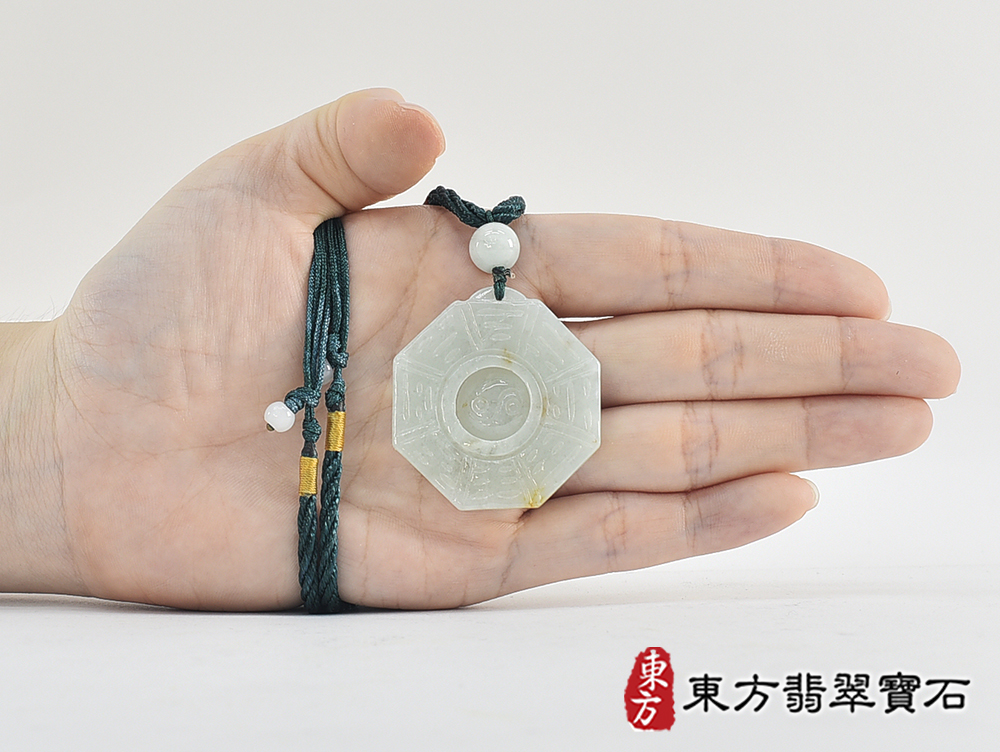 翡翠八卦項鍊玉珮(精工八卦太極,先天八卦:八卦牌A貨翡翠八卦玉珮、緬甸玉八卦玉墜)。八卦,ED406。客製化訂做各種翡翠八卦吊墜玉珮項鍊。★附A貨翡翠雙證書 7.jpg