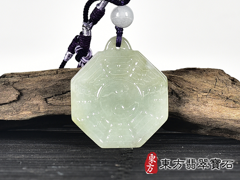 翡翠八卦項鍊玉珮(精工八卦太極,先天八卦:八卦牌A貨翡翠八卦玉珮、緬甸玉八卦玉墜)。八卦,ED410。客製化訂做各種翡翠八卦吊墜玉珮項鍊。★附A貨翡翠雙證書 0.jpg