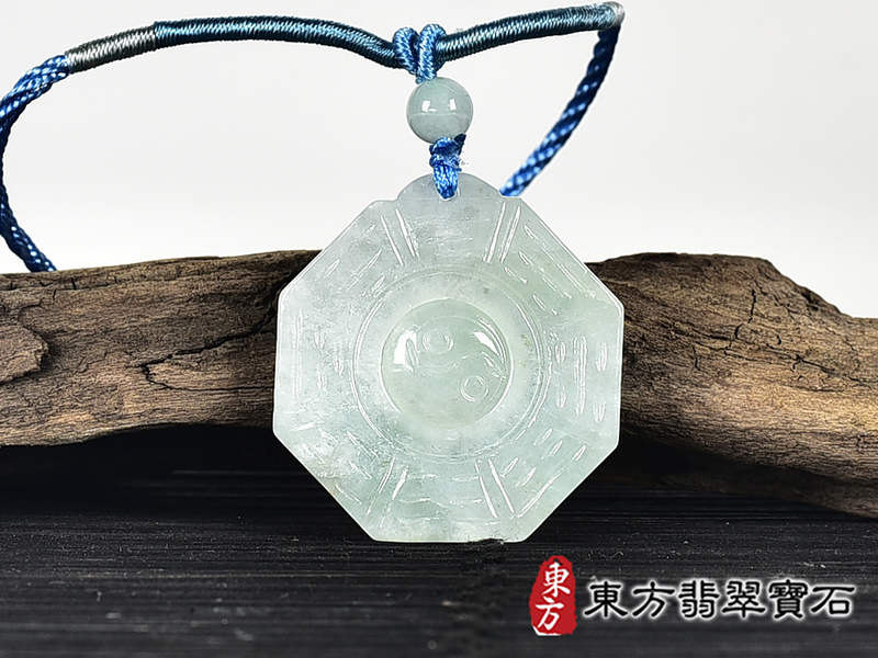 翡翠八卦項鍊玉珮(精工八卦太極,先天八卦:八卦牌A貨翡翠八卦玉珮、緬甸玉八卦玉墜)。八卦,ED411。客製化訂做各種翡翠八卦吊墜玉珮項鍊。★附A貨翡翠雙證書 3.jpg