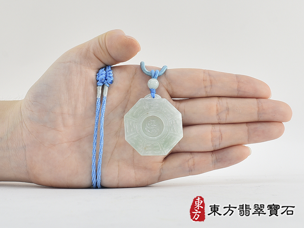 翡翠八卦項鍊玉珮(精工八卦太極,先天八卦:八卦牌A貨翡翠八卦玉珮、緬甸玉八卦玉墜)。八卦,ED411。客製化訂做各種翡翠八卦吊墜玉珮項鍊。★附A貨翡翠雙證書 7.jpg