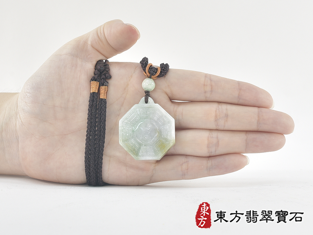 翡翠八卦項鍊玉珮(精工八卦太極,先天八卦:八卦牌A貨翡翠八卦玉珮、緬甸玉八卦玉墜)。八卦,ED463。訂做各種翡翠八卦吊墜玉珮項鍊。★附A貨翡翠雙證書 5.jpg