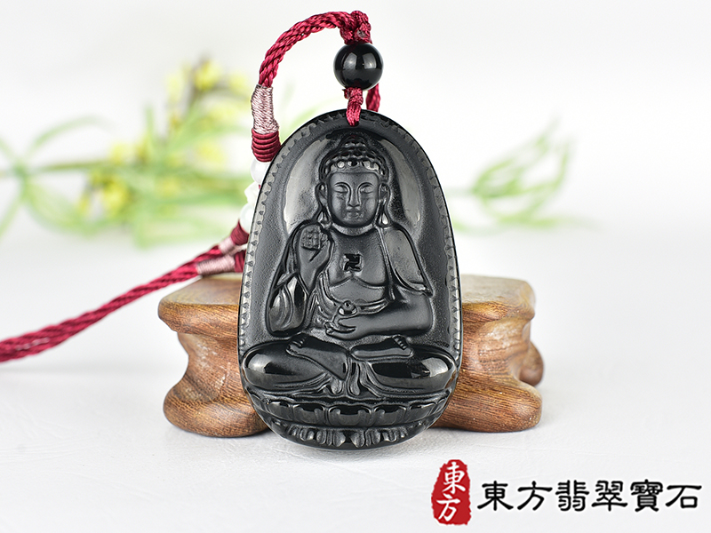 黑曜石阿彌陀佛項鍊玉珮(阿彌陀佛:阿彌陀佛牌黑曜石阿彌陀佛玉珮、黑曜石阿彌陀佛玉墜)。黑曜石阿彌陀佛,FD761。客製化訂做各種黑曜石阿彌陀佛吊墜玉珮項鍊。★附東方翡翠寶石保證卡 0.jpg