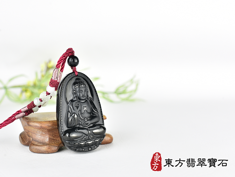 黑曜石阿彌陀佛項鍊玉珮(阿彌陀佛:阿彌陀佛牌黑曜石阿彌陀佛玉珮、黑曜石阿彌陀佛玉墜)。黑曜石阿彌陀佛,FD761。客製化訂做各種黑曜石阿彌陀佛吊墜玉珮項鍊。★附東方翡翠寶石保證卡 4.jpg
