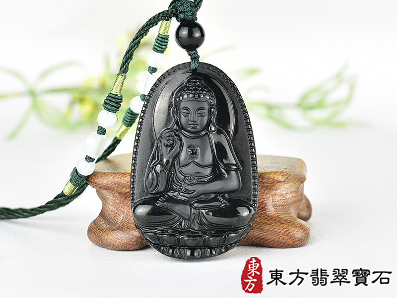 黑曜石阿彌陀佛項鍊玉珮(阿彌陀佛:阿彌陀佛牌黑曜石阿彌陀佛玉珮、黑曜石阿彌陀佛玉墜)。黑曜石阿彌陀佛,FD762。客製化訂做各種黑曜石阿彌陀佛吊墜玉珮項鍊。★附東方翡翠寶石保證卡 0.jpg