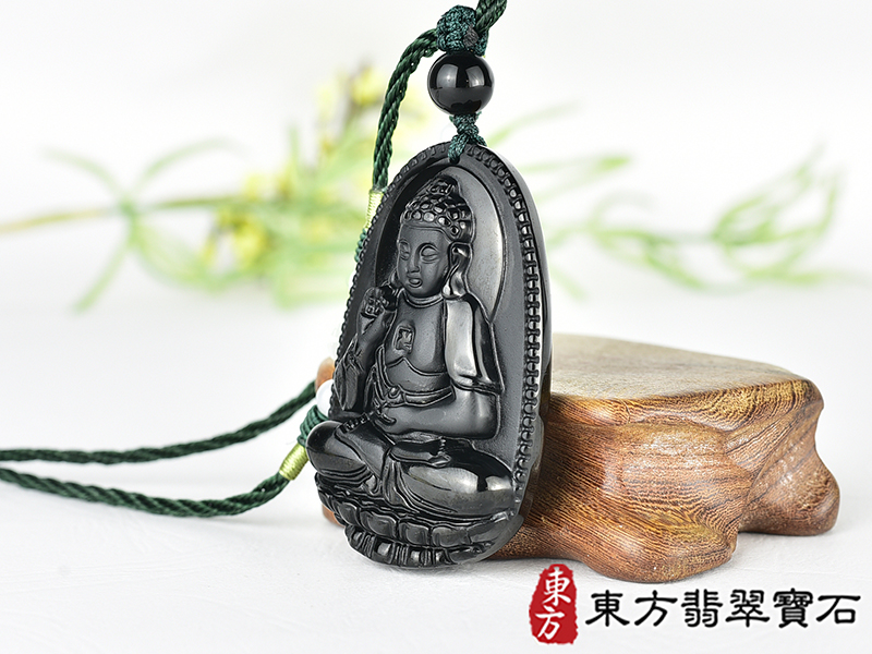 黑曜石阿彌陀佛項鍊玉珮(阿彌陀佛:阿彌陀佛牌黑曜石阿彌陀佛玉珮、黑曜石阿彌陀佛玉墜)。黑曜石阿彌陀佛,FD762。客製化訂做各種黑曜石阿彌陀佛吊墜玉珮項鍊。★附東方翡翠寶石保證卡 1.jpg