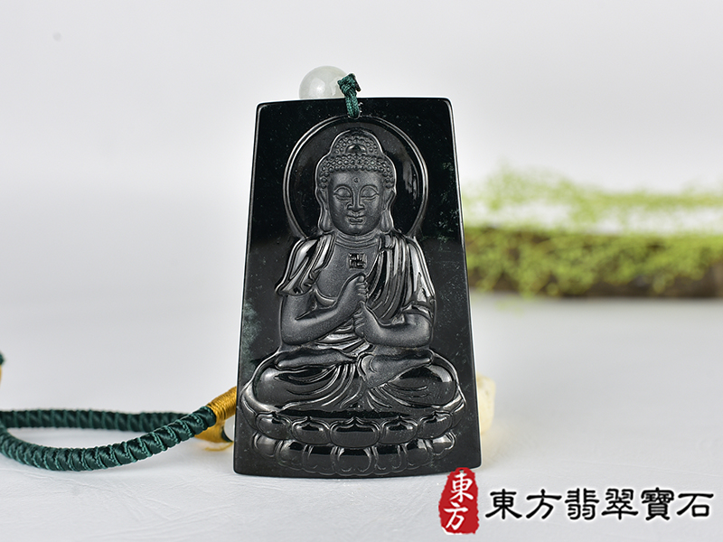 翡翠佛祖項鍊玉珮(釋迦牟尼佛:佛祖牌A貨翡翠佛祖玉珮、緬甸玉佛祖玉墜)。墨翠佛祖,FD777。客製化訂做各種翡翠佛祖吊墜玉珮項鍊。★附A貨翡翠雙證書 0.jpg