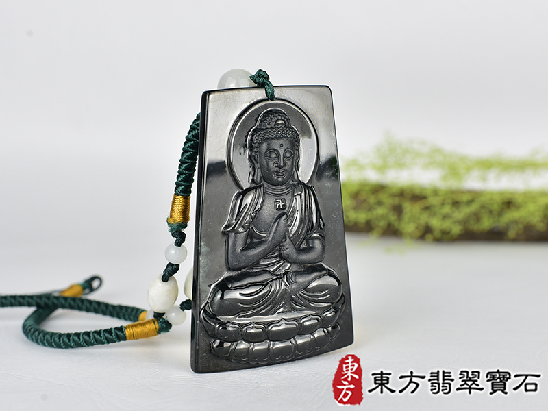 翡翠佛祖項鍊玉珮(釋迦牟尼佛:佛祖牌A貨翡翠佛祖玉珮、緬甸玉佛祖玉墜)。墨翠佛祖,FD777。客製化訂做各種翡翠佛祖吊墜玉珮項鍊。★附A貨翡翠雙證書 2.jpg