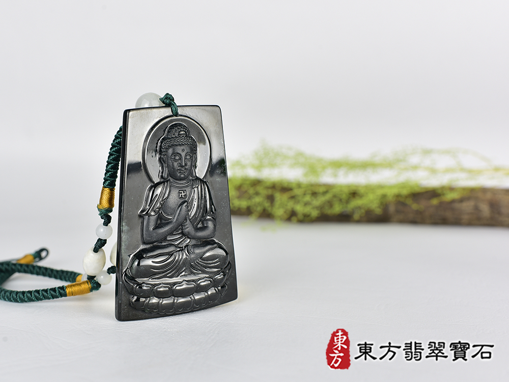 翡翠佛祖項鍊玉珮(釋迦牟尼佛:佛祖牌A貨翡翠佛祖玉珮、緬甸玉佛祖玉墜)。墨翠佛祖,FD777。客製化訂做各種翡翠佛祖吊墜玉珮項鍊。★附A貨翡翠雙證書 4.jpg