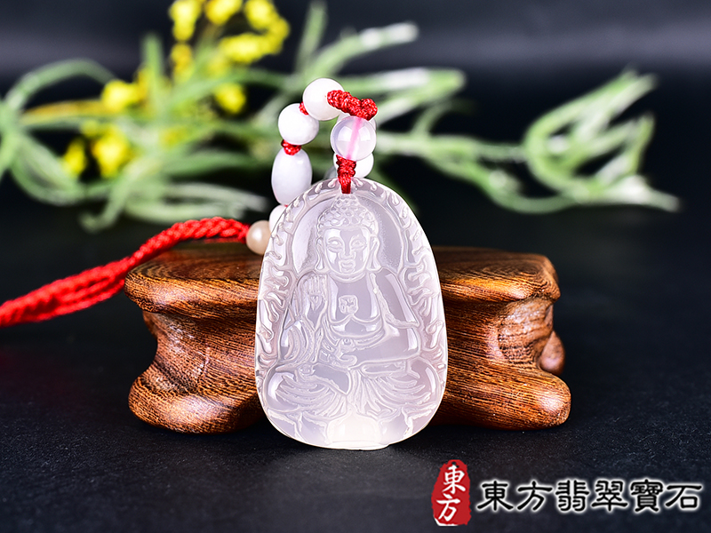 瑪瑙阿彌陀佛項鍊玉珮(阿彌陀佛:阿彌陀佛牌瑪瑙阿彌陀佛玉珮、玉髓阿彌陀佛玉墜)。白瑪瑙玉髓阿彌陀佛,FD779。客製化訂做各種瑪瑙玉髓阿彌陀佛吊墜玉珮項鍊。★附東方翡翠寶石保證卡 0.jpg