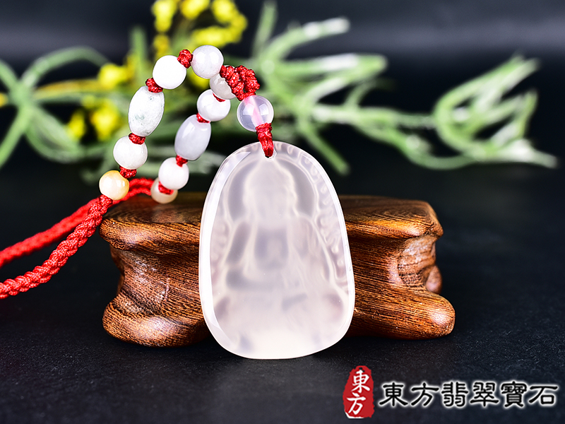 瑪瑙阿彌陀佛項鍊玉珮(阿彌陀佛:阿彌陀佛牌瑪瑙阿彌陀佛玉珮、玉髓阿彌陀佛玉墜)。白瑪瑙玉髓阿彌陀佛,FD779。客製化訂做各種瑪瑙玉髓阿彌陀佛吊墜玉珮項鍊。★附東方翡翠寶石保證卡 3.jpg