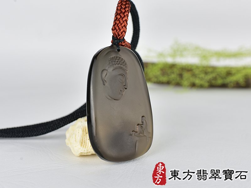 黑曜石釋迦摩尼項鍊玉珮(釋迦摩尼:釋迦摩尼牌黑曜石釋迦摩尼玉珮、黑曜石釋迦摩尼玉墜)全黑黑曜石釋迦摩尼,FD785。客製化訂做各種黑曜石釋迦摩尼吊墜玉珮項鍊。★附東方翡翠寶石保證卡 1.jpg