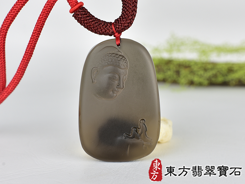 黑曜石釋迦摩尼項鍊玉珮(釋迦摩尼:釋迦摩尼牌黑曜石釋迦摩尼玉珮、黑曜石釋迦摩尼玉墜)全黑黑曜石釋迦摩尼,FD786。客製化訂做各種黑曜石釋迦摩尼吊墜玉珮項鍊。★附東方翡翠寶石保證卡 0.jpg