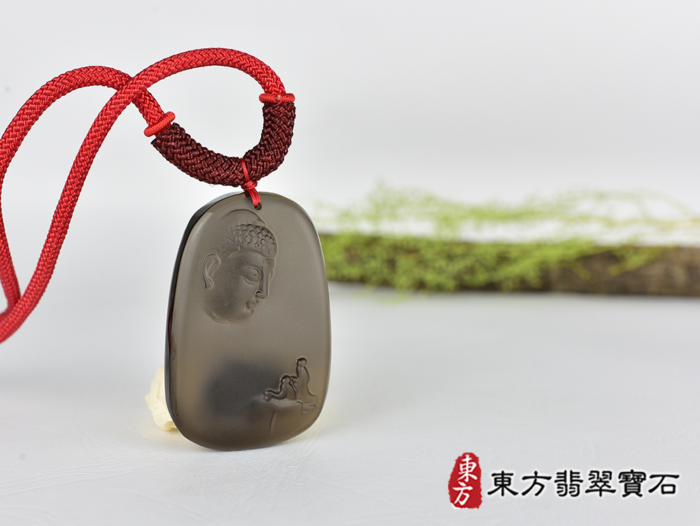 黑曜石釋迦摩尼項鍊玉珮(釋迦摩尼:釋迦摩尼牌黑曜石釋迦摩尼玉珮、黑曜石釋迦摩尼玉墜)全黑黑曜石釋迦摩尼,FD786。客製化訂做各種黑曜石釋迦摩尼吊墜玉珮項鍊。★附東方翡翠寶石保證卡 4.jpg