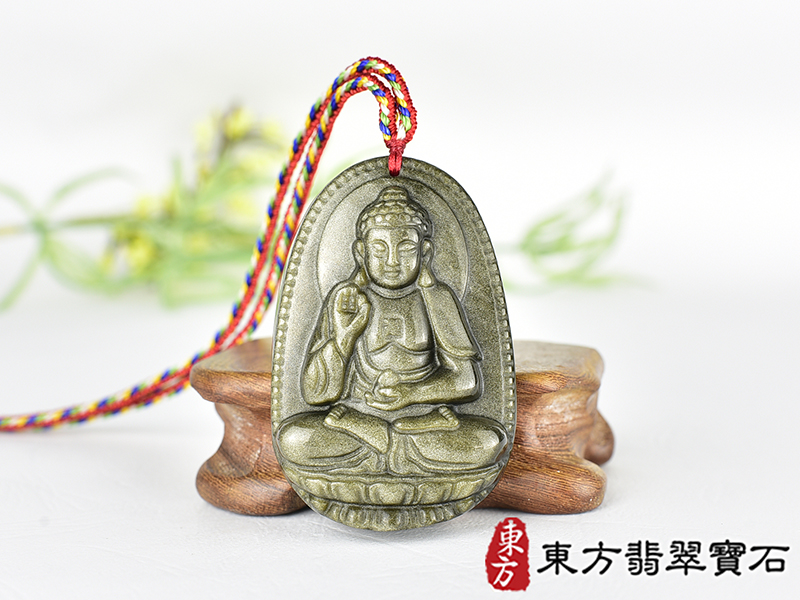 金曜石阿彌陀佛項鍊玉珮(阿彌陀佛:阿彌陀佛牌金曜石阿彌陀佛玉珮、金曜石阿彌陀佛玉墜)。金曜石阿彌陀佛,FD798。客製化訂做各種金曜石阿彌陀佛吊墜玉珮項鍊。★附東方翡翠寶石保證卡 0.jpg