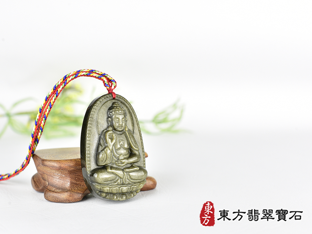 金曜石阿彌陀佛項鍊玉珮(阿彌陀佛:阿彌陀佛牌金曜石阿彌陀佛玉珮、金曜石阿彌陀佛玉墜)。金曜石阿彌陀佛,FD798。客製化訂做各種金曜石阿彌陀佛吊墜玉珮項鍊。★附東方翡翠寶石保證卡 4.jpg