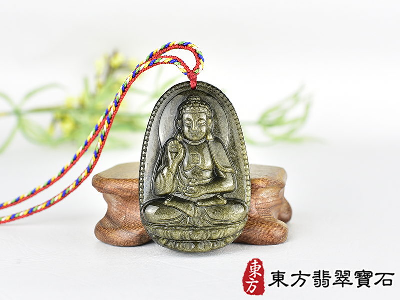 金曜石阿彌陀佛項鍊玉珮(阿彌陀佛:阿彌陀佛牌金曜石阿彌陀佛玉珮、金曜石阿彌陀佛玉墜)。金曜石阿彌陀佛,FD799。客製化訂做各種金曜石阿彌陀佛吊墜玉珮項鍊。★附東方翡翠寶石保證卡 0.jpg