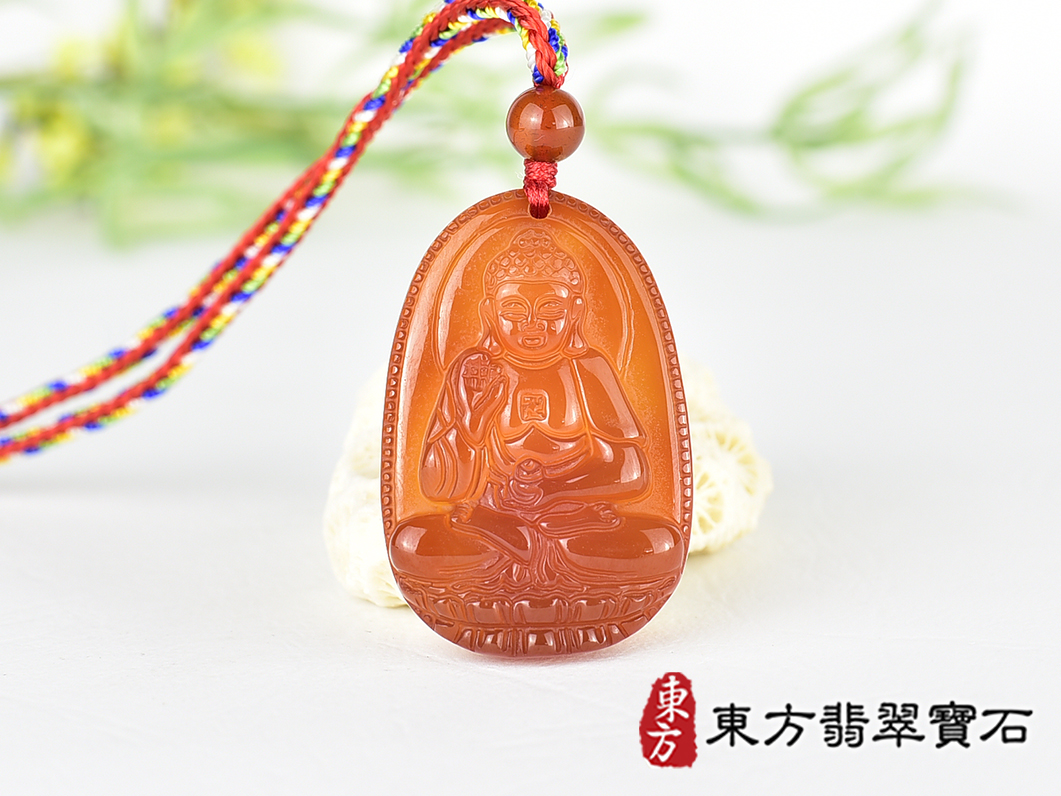 紅瑪瑙阿彌陀佛項鍊玉珮(阿彌陀佛:阿彌陀佛牌紅瑪瑙阿彌陀佛玉珮、紅瑪瑙阿彌陀佛玉墜)。紅瑪瑙阿彌陀佛,FD810。客製化訂做各種紅瑪瑙阿彌陀佛吊墜玉珮項鍊。★附東方翡翠寶石保證卡 0.jpg