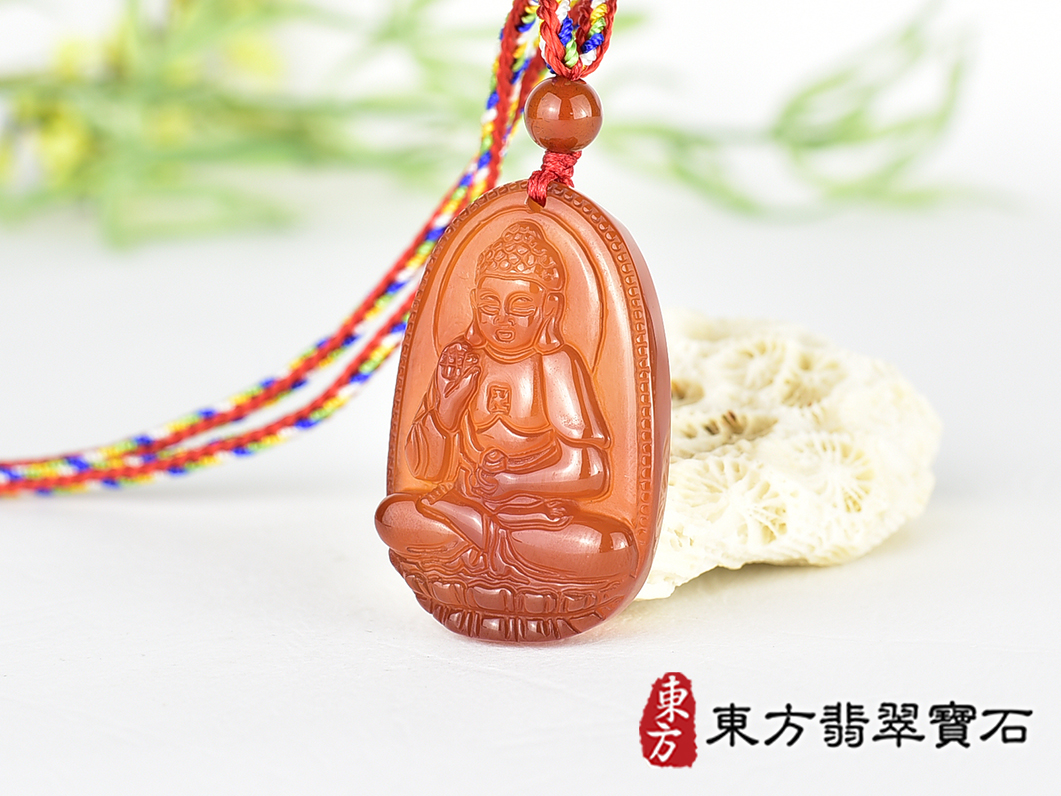 紅瑪瑙阿彌陀佛項鍊玉珮(阿彌陀佛:阿彌陀佛牌紅瑪瑙阿彌陀佛玉珮、紅瑪瑙阿彌陀佛玉墜)。紅瑪瑙阿彌陀佛,FD810。客製化訂做各種紅瑪瑙阿彌陀佛吊墜玉珮項鍊。★附東方翡翠寶石保證卡 2.jpg