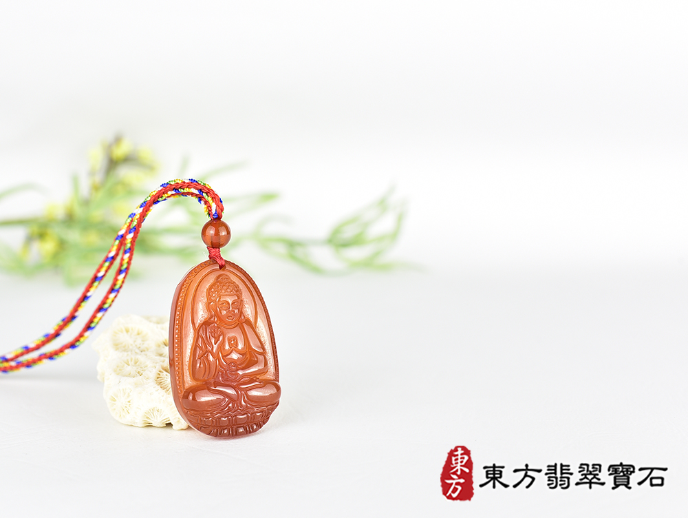 紅瑪瑙阿彌陀佛項鍊玉珮(阿彌陀佛:阿彌陀佛牌紅瑪瑙阿彌陀佛玉珮、紅瑪瑙阿彌陀佛玉墜)。紅瑪瑙阿彌陀佛,FD810。客製化訂做各種紅瑪瑙阿彌陀佛吊墜玉珮項鍊。★附東方翡翠寶石保證卡 4.jpg