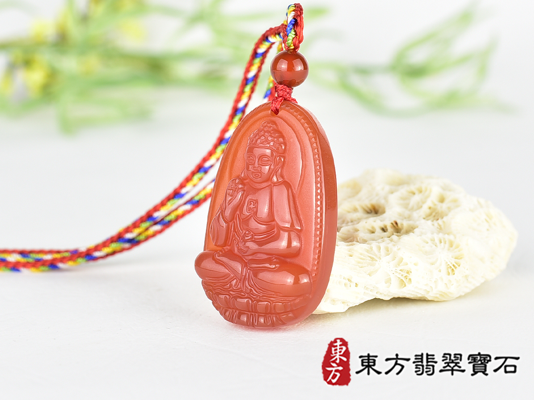 紅瑪瑙阿彌陀佛項鍊玉珮(阿彌陀佛:阿彌陀佛牌紅瑪瑙阿彌陀佛玉珮、紅瑪瑙阿彌陀佛玉墜)。紅瑪瑙阿彌陀佛,FD811。客製化訂做各種紅瑪瑙阿彌陀佛吊墜玉珮項鍊。★附東方翡翠寶石保證卡 1.jpg