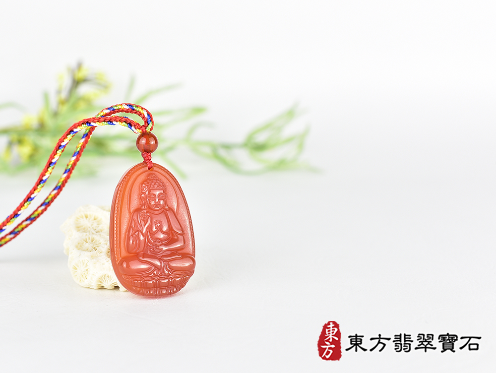 紅瑪瑙阿彌陀佛項鍊玉珮(阿彌陀佛:阿彌陀佛牌紅瑪瑙阿彌陀佛玉珮、紅瑪瑙阿彌陀佛玉墜)。紅瑪瑙阿彌陀佛,FD811。客製化訂做各種紅瑪瑙阿彌陀佛吊墜玉珮項鍊。★附東方翡翠寶石保證卡 4.jpg