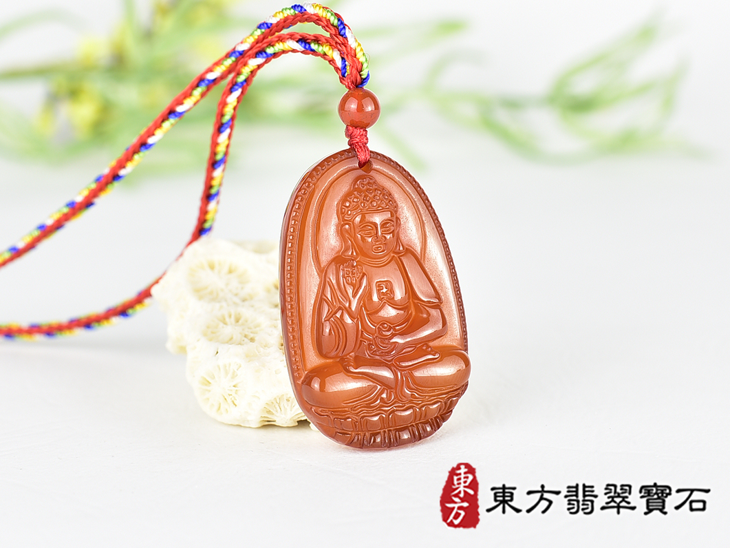 紅瑪瑙阿彌陀佛項鍊玉珮(阿彌陀佛:阿彌陀佛牌紅瑪瑙阿彌陀佛玉珮、紅瑪瑙阿彌陀佛玉墜)。紅瑪瑙阿彌陀佛,FD812。客製化訂做各種紅瑪瑙阿彌陀佛吊墜玉珮項鍊。★附東方翡翠寶石保證卡 2.jpg