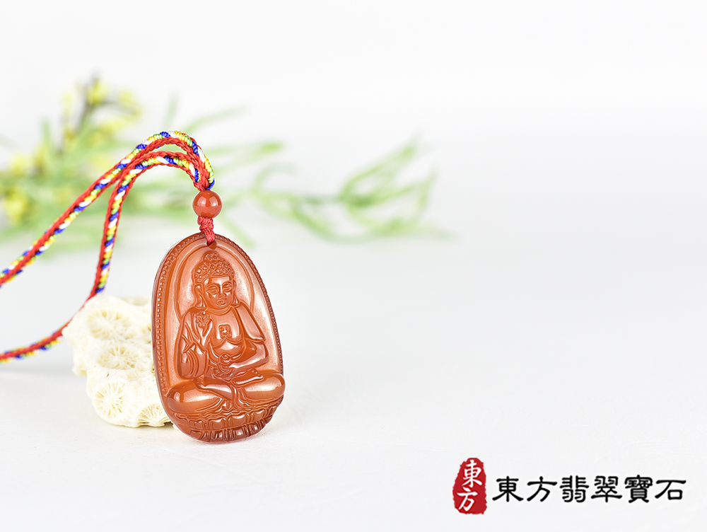 紅瑪瑙阿彌陀佛項鍊玉珮(阿彌陀佛:阿彌陀佛牌紅瑪瑙阿彌陀佛玉珮、紅瑪瑙阿彌陀佛玉墜)。紅瑪瑙阿彌陀佛,FD812。客製化訂做各種紅瑪瑙阿彌陀佛吊墜玉珮項鍊。★附東方翡翠寶石保證卡 4.jpg