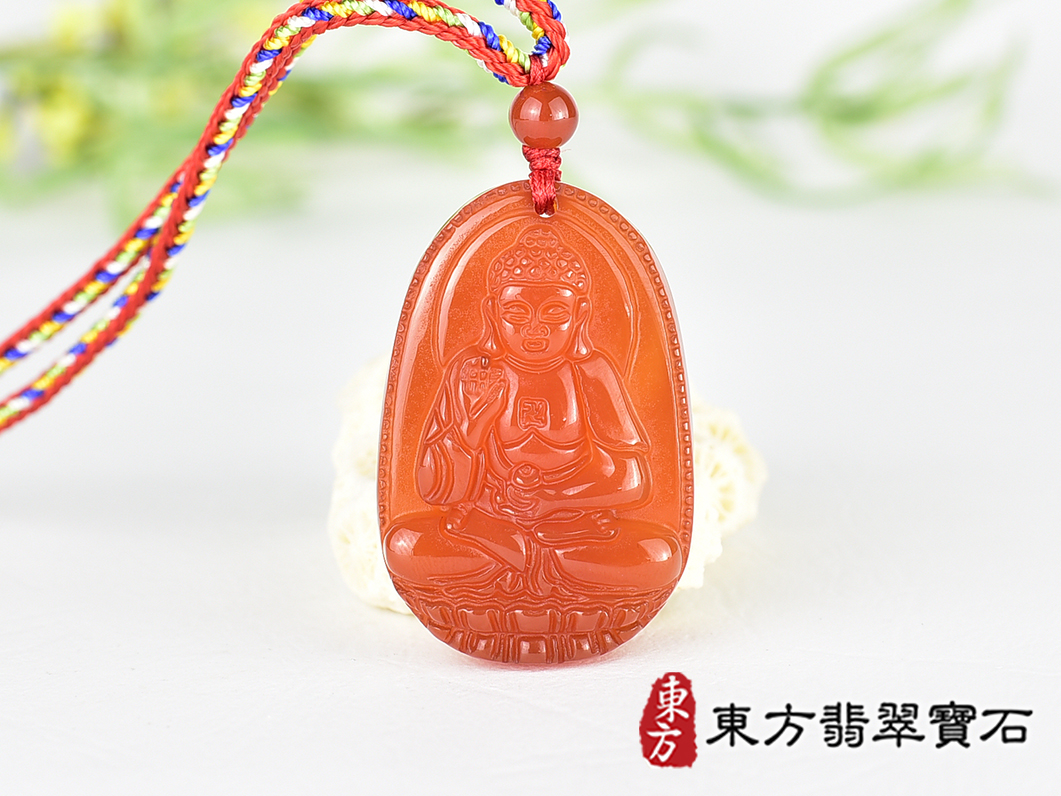 紅瑪瑙阿彌陀佛項鍊玉珮(阿彌陀佛:阿彌陀佛牌紅瑪瑙阿彌陀佛玉珮、紅瑪瑙阿彌陀佛玉墜)。紅瑪瑙阿彌陀佛,FD813。客製化訂做各種紅瑪瑙阿彌陀佛吊墜玉珮項鍊。★附東方翡翠寶石保證卡 0.jpg