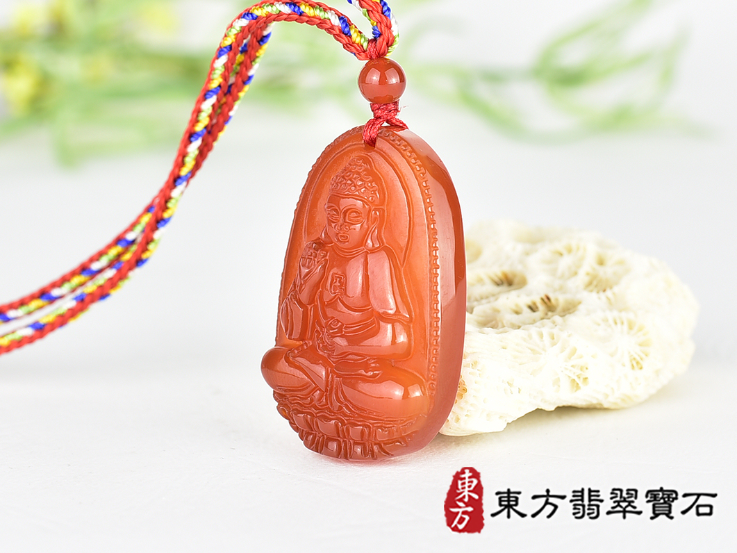 紅瑪瑙阿彌陀佛項鍊玉珮(阿彌陀佛:阿彌陀佛牌紅瑪瑙阿彌陀佛玉珮、紅瑪瑙阿彌陀佛玉墜)。紅瑪瑙阿彌陀佛,FD813。客製化訂做各種紅瑪瑙阿彌陀佛吊墜玉珮項鍊。★附東方翡翠寶石保證卡 1.jpg