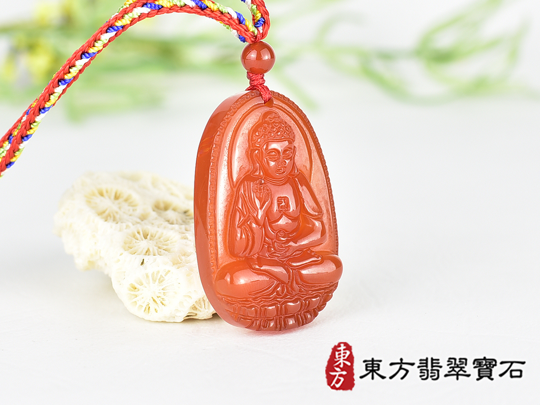 紅瑪瑙阿彌陀佛項鍊玉珮(阿彌陀佛:阿彌陀佛牌紅瑪瑙阿彌陀佛玉珮、紅瑪瑙阿彌陀佛玉墜)。紅瑪瑙阿彌陀佛,FD813。客製化訂做各種紅瑪瑙阿彌陀佛吊墜玉珮項鍊。★附東方翡翠寶石保證卡 2.jpg