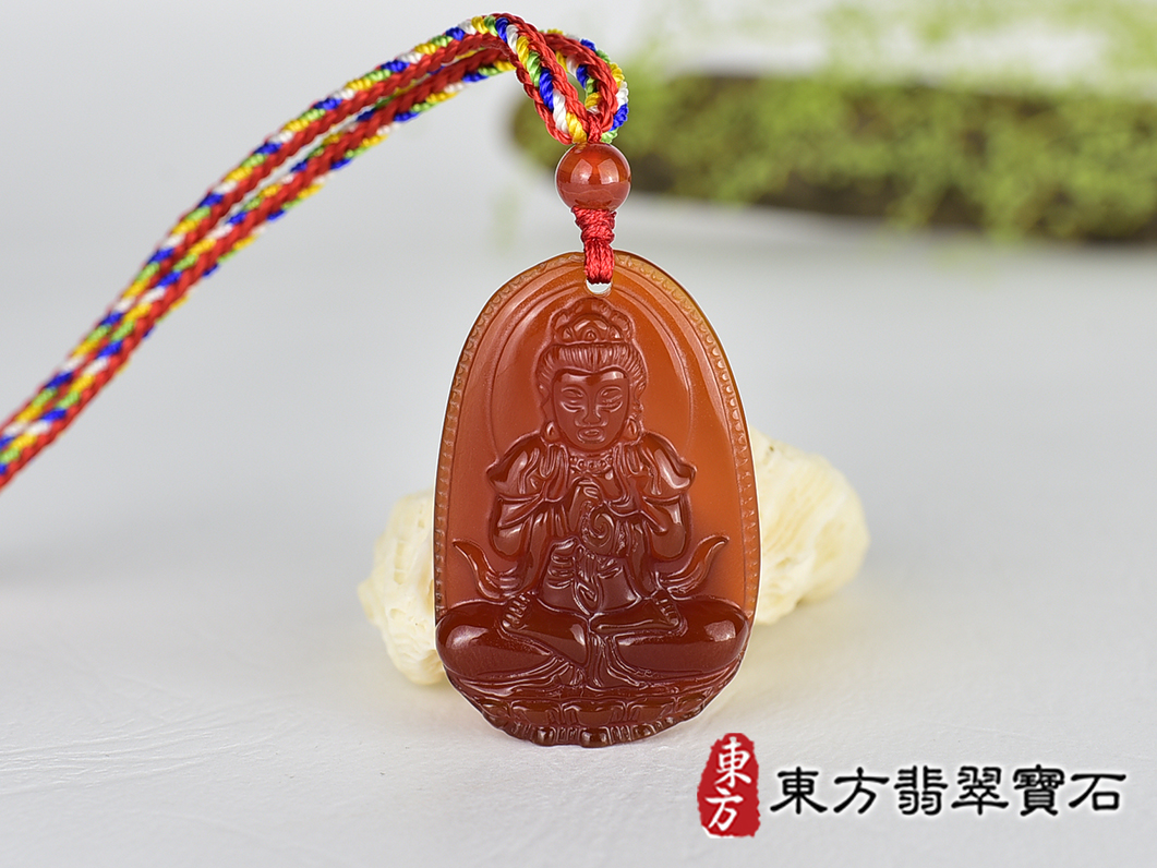 紅瑪瑙大日如來項鍊玉珮(大日如來:大日如來牌紅瑪瑙大日如來玉珮、紅瑪瑙大日如來玉墜)紅瑪瑙大日如來,FD828。客製化訂做各種紅瑪瑙大日如來吊墜玉珮項鍊。★附東方翡翠寶石保證卡 0.jpg