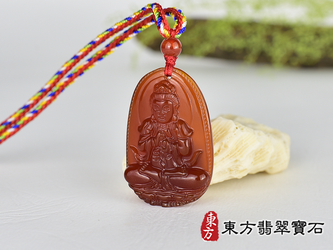 紅瑪瑙大日如來項鍊玉珮(大日如來:大日如來牌紅瑪瑙大日如來玉珮、紅瑪瑙大日如來玉墜)紅瑪瑙大日如來,FD828。客製化訂做各種紅瑪瑙大日如來吊墜玉珮項鍊。★附東方翡翠寶石保證卡 1.jpg