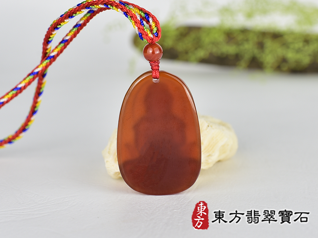 紅瑪瑙大日如來項鍊玉珮(大日如來:大日如來牌紅瑪瑙大日如來玉珮、紅瑪瑙大日如來玉墜)紅瑪瑙大日如來,FD828。客製化訂做各種紅瑪瑙大日如來吊墜玉珮項鍊。★附東方翡翠寶石保證卡 3.jpg