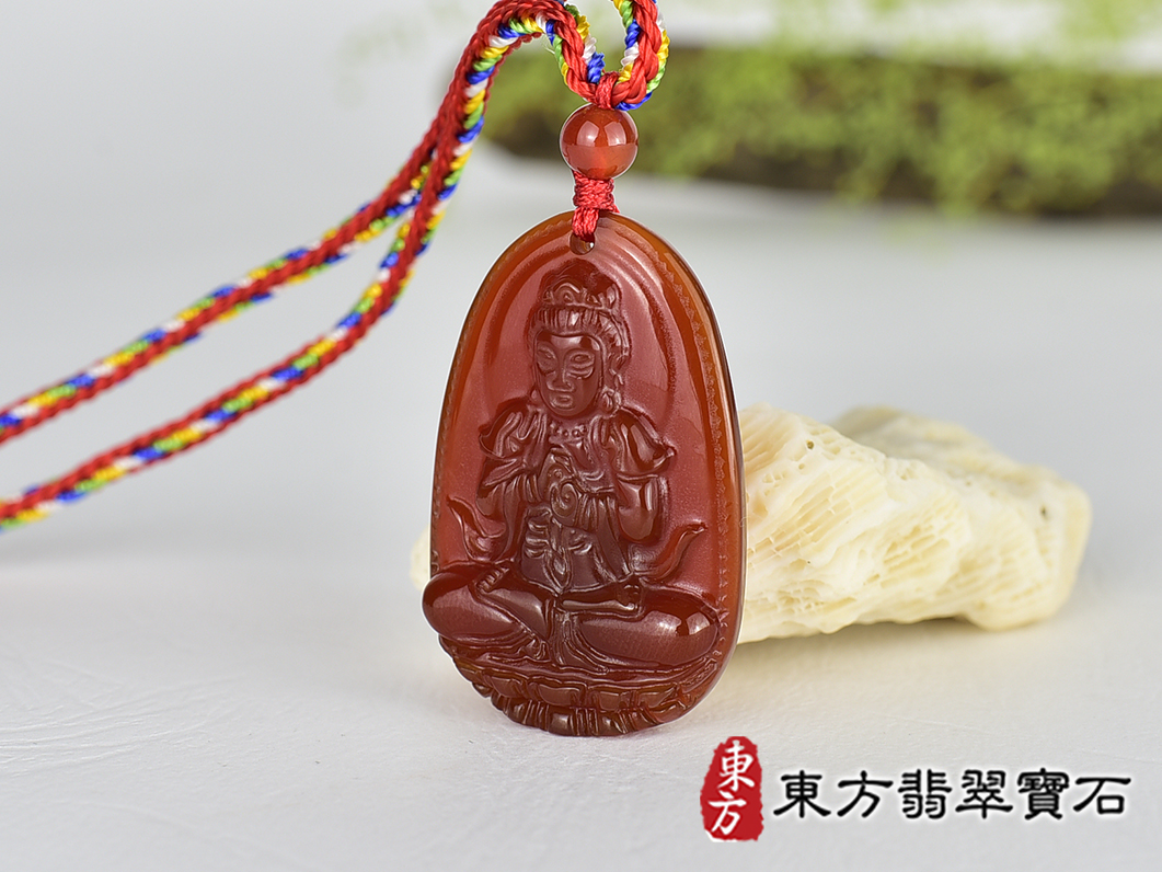 紅瑪瑙大日如來項鍊玉珮(大日如來:大日如來牌紅瑪瑙大日如來玉珮、紅瑪瑙大日如來玉墜)紅瑪瑙大日如來,FD829。客製化訂做各種紅瑪瑙大日如來吊墜玉珮項鍊。★附東方翡翠寶石保證卡 1.jpg