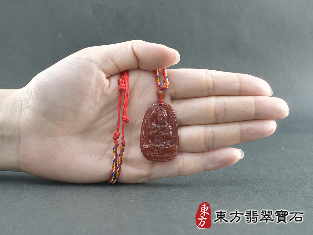 紅瑪瑙大日如來項鍊玉珮(大日如來:大日如來牌紅瑪瑙大日如來玉珮、紅瑪瑙大日如來玉墜)紅瑪瑙大日如來,FD829。客製化訂做各種紅瑪瑙大日如來吊墜玉珮項鍊。★附東方翡翠寶石保證卡 5.jpg