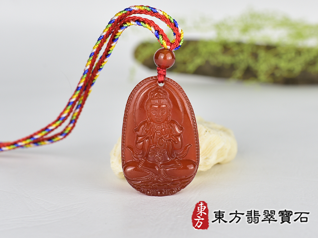 紅瑪瑙大日如來項鍊玉珮(大日如來:大日如來牌紅瑪瑙大日如來玉珮、紅瑪瑙大日如來玉墜)紅瑪瑙大日如來,FD832。客製化訂做各種紅瑪瑙大日如來吊墜玉珮項鍊。★附東方翡翠寶石保證卡 0.jpg