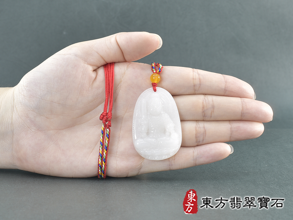 新疆白玉不動明王項鍊玉珮(不動明王:不動明王牌新疆白玉不動明王玉珮、新疆白玉不動明王玉墜)不動明王,FD836。客製化訂做各種新疆白玉不動明王吊墜玉珮項鍊。★附東方翡翠寶石保證卡 5.jpg
