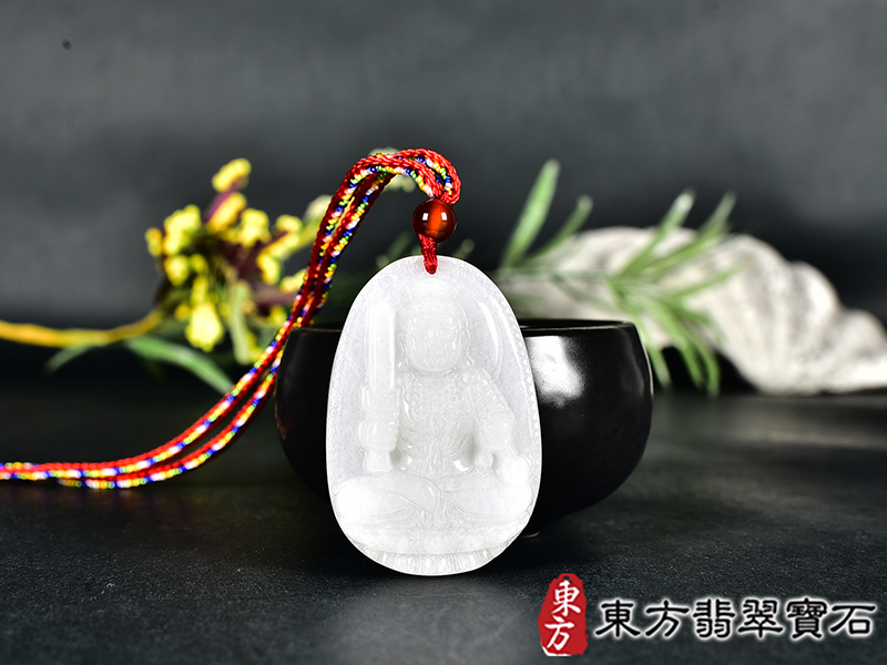 新疆白玉不動明王項鍊玉珮(不動明王:不動明王牌新疆白玉不動明王玉珮、新疆白玉不動明王玉墜)不動明王,FD838。客製化訂做各種新疆白玉不動明王吊墜玉珮項鍊。★附東方翡翠寶石保證卡 0.jpg