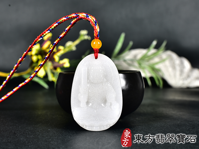新疆白玉不動明王項鍊玉珮(不動明王:不動明王牌新疆白玉不動明王玉珮、新疆白玉不動明王玉墜)不動明王,FD841。客製化訂做各種新疆白玉不動明王吊墜玉珮項鍊。★附東方翡翠寶石保證卡 0.jpg