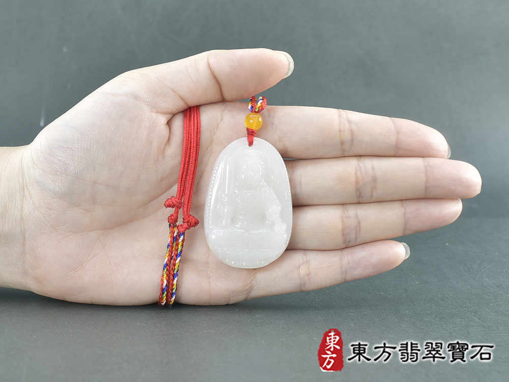 新疆白玉不動明王項鍊玉珮(不動明王:不動明王牌新疆白玉不動明王玉珮、新疆白玉不動明王玉墜)不動明王,FD841。客製化訂做各種新疆白玉不動明王吊墜玉珮項鍊。★附東方翡翠寶石保證卡 5.jpg