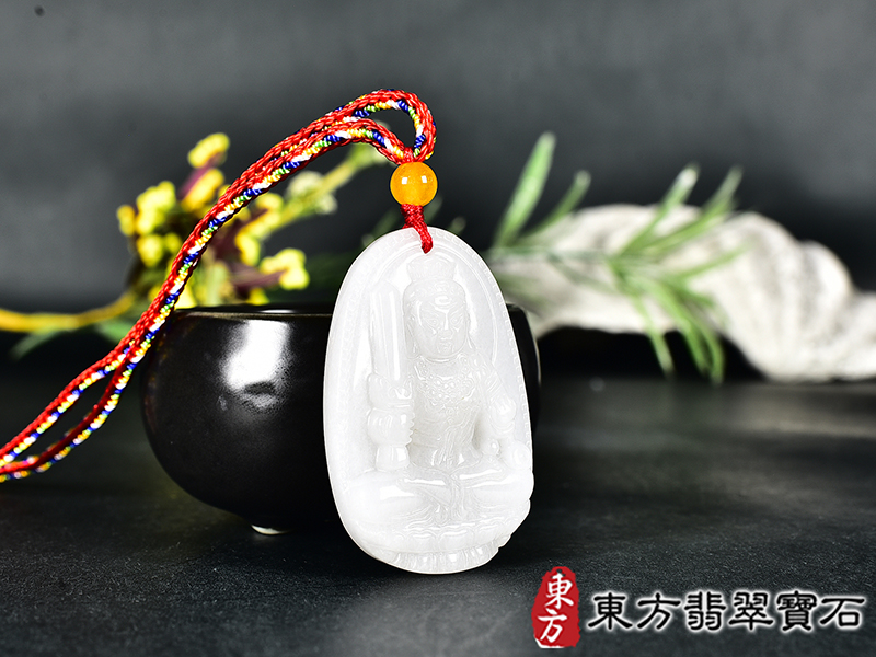 新疆白玉不動明王項鍊玉珮(不動明王:不動明王牌新疆白玉不動明王玉珮、新疆白玉不動明王玉墜)不動明王,FD842。客製化訂做各種新疆白玉不動明王吊墜玉珮項鍊。★附東方翡翠寶石保證卡 1.jpg