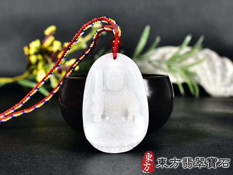新疆白玉不動明王項鍊玉珮(不動明王:不動明王牌新疆白玉不動明王玉珮、新疆白玉不動明王玉墜)不動明王,FD843。客製化訂做各種新疆白玉不動明王吊墜玉珮項鍊。★附東方翡翠寶石保證卡 0.jpg