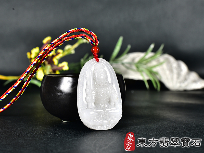 新疆白玉不動明王項鍊玉珮(不動明王:不動明王牌新疆白玉不動明王玉珮、新疆白玉不動明王玉墜)不動明王,FD844。客製化訂做各種新疆白玉不動明王吊墜玉珮項鍊。★附東方翡翠寶石保證卡 2.jpg